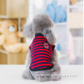 Fashionable striped cotton summer dog tshirt clothes